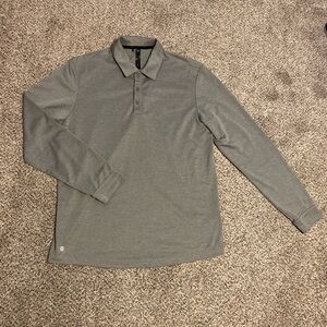 Adidas Long Sleeve Gray Polo Shirt